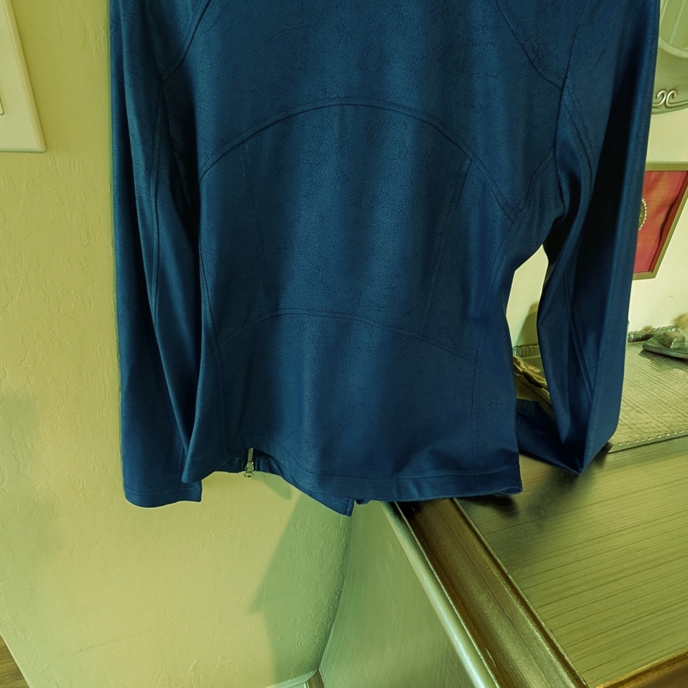 Clara SunWoo Blue Liquid Leather Jacket XS - Picture 7 of 7
